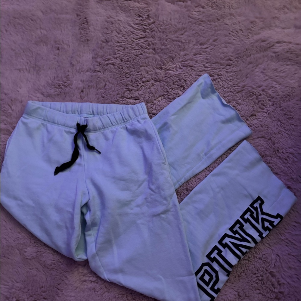 PINK Victoria's Secret Light Blue Women’s Joggers/Sweatpants